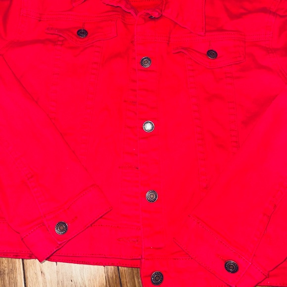Red Jean Jacket ❤️ - Picture 2 of 4
